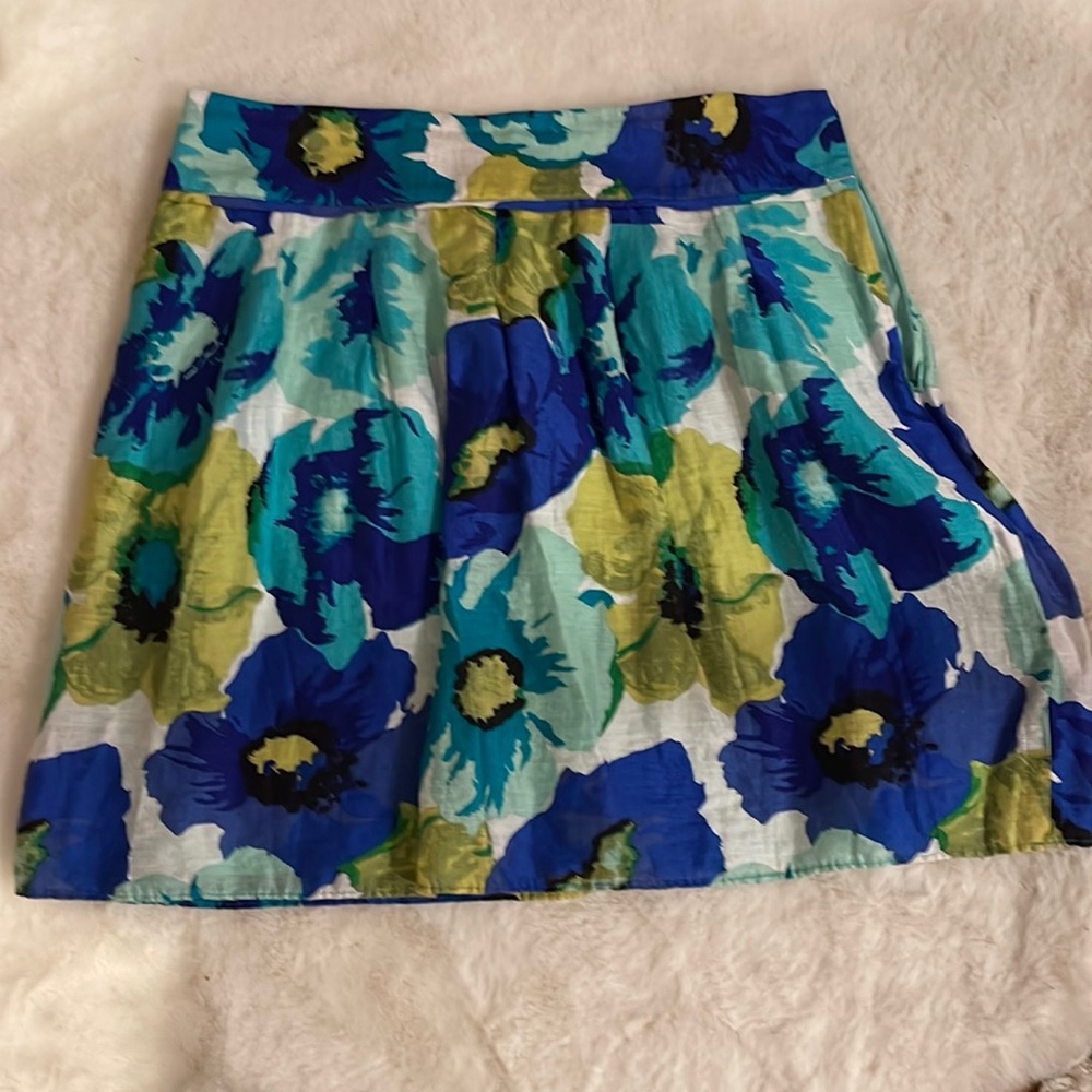 Ann Taylor Loft floral A Line skirt